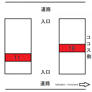 ココス駐車場の図